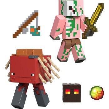 Mattel Minecraft core figure 2-pack - zombified piglin & minecraft strider GTT53 / JCN56 194735273508