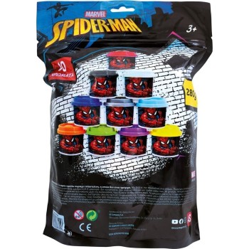 As company as Plasticine Spiderman bag With 10 Jars and Lids Molds 280gr for 3+ Years 1045-03625 5203068036256
