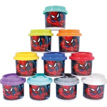 As company as Plasticine Spiderman bag With 10 Jars and Lids Molds 280gr for 3+ Years 1045-03625 5203068036256