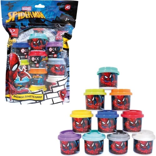 As company as Plasticine Spiderman bag With 10 Jars and Lids Molds 280gr for 3+ Years 1045-03625 5203068036256