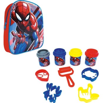 As company as Plasticine Spiderman Backpack With 4 Jars - Lids, Molds and 5 Tools 200gr for 3+ Years 1045-03631 5203068036317