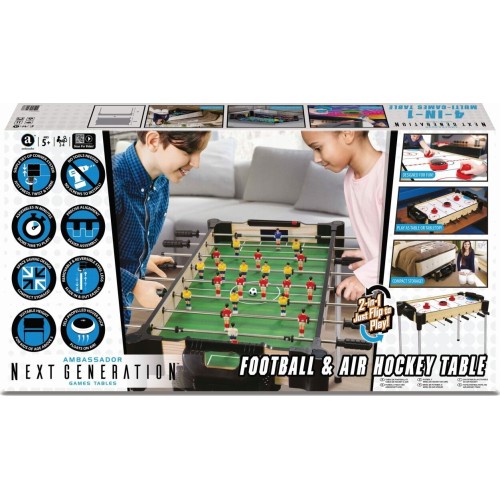 Ambassador Games MAM Ξύλινο Ποδοσφαιράκι & Air Hockey Tabletop 82cm. MA8150_H 4897049307032