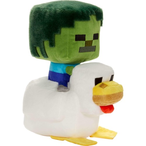 Mattel Minecraft Plush Zombie Chicken Jockey Toy, 8-inch Soft Doll Inspired by the Video Game Character JMY77 194735390069