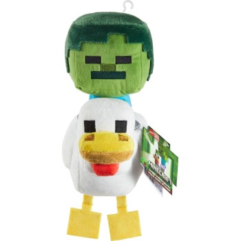 Mattel Minecraft Plush Zombie Chicken Jockey Toy, 8-inch Soft Doll Inspired by the Video Game Character JMY77 194735390069