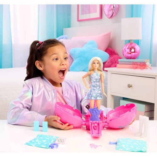 Mattel Barbie Team Barbie Roll & Reveal Pop Star Doll and Accessories JMK19 194735378739