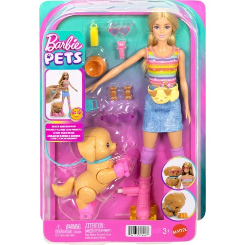 Mattel Barbie Skate and Run Pup Doll and Accessories JMJ44 194735378067