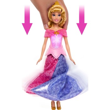 Mattel Disney Princess Pink to Blue Dress Aurora Fashion Doll With Transforming Dress & Lights JLK24 194735365821