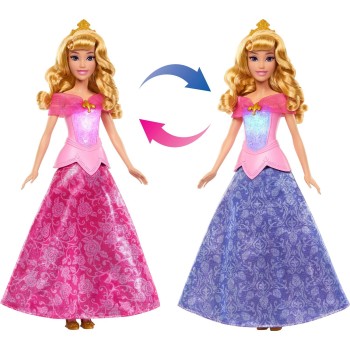 Mattel Disney Princess Pink to Blue Dress Aurora Fashion Doll With Transforming Dress & Lights JLK24 194735365821
