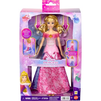 Mattel Disney Princess Pink to Blue Dress Aurora Fashion Doll With Transforming Dress & Lights JLK24 194735365821
