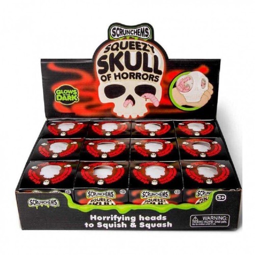 Tobar Scrunchems Sqeezy Skull Of Horrors Glow In The Dark Ζουληχτό Μπαλάκι Κρανίο 31.39014 5038728155530