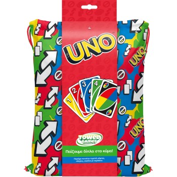 Real Fun Toys Πετσέτα Θαλάσσης Uno Κλασικά Επιτραπέζια σε Πετσέτα με Σακίδιο 7+ Ετών, 2+ Παίκτες 01.RE-A-000070 5407008054618