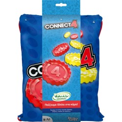 Real Fun Toys Πετσέτα Θαλάσσης Connect 4 Κλασικά Επιτραπέζια σε Πετσέτα με Σακίδιο 6+ Ετών, 2 Παίκτες 01.RE-A-000068 54070080545