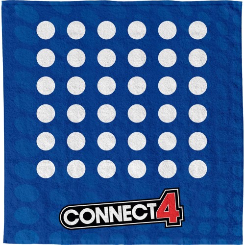 Real Fun Toys Beach Towel Connect 4 Classic Table in Towel Backpack 6+ Years, 2 Players 01.RE-A-000068 5407008054571