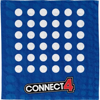 Real Fun Toys Πετσέτα Θαλάσσης Connect 4 Κλασικά Επιτραπέζια σε Πετσέτα με Σακίδιο 6+ Ετών, 2 Παίκτες 01.RE-A-000068 54070080545