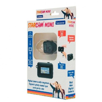 Lexibook Starcam Mini Keychain Digital Camera With Flash Black (djkc76bk) 25.DJKC76BK 3380743130262