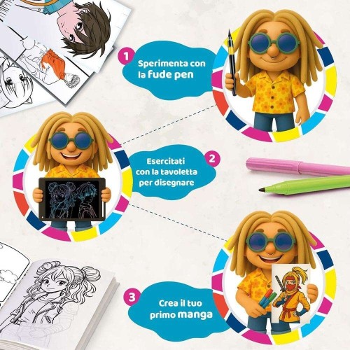 Real Fun Toys Kids Art Manga Academy Εργαστήριο Σχεδιασμού με LCD Tablet Σχεδίασης (117352) 03.117352 8008324117369