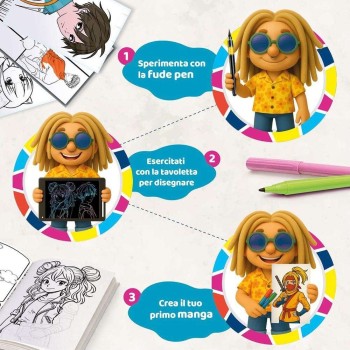 Real Fun Toys Kids Art Manga Academy Εργαστήριο Σχεδιασμού με LCD Tablet Σχεδίασης (117352) 03.117352 8008324117369