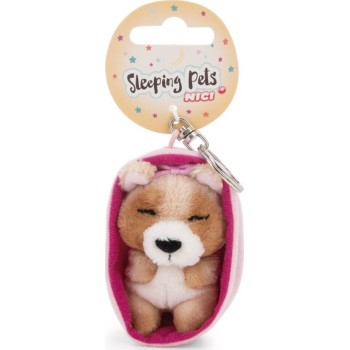 Λούτρινο Μπρελόκ Sleeping Pets 8εκ Σκύλος Yorkshire σε Καλάθι - Nici  NIC63160 4012390631678