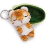 Sleeping Pets Plush Keychain 8cm Tiger in Basket - Nici NIC63160 4012390631623