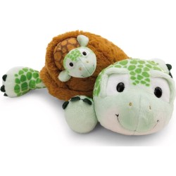 Plush Turtle Lying With Baby 26cm - Nici NIC63070 4012390630701