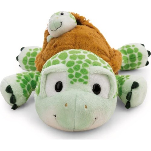 Plush Turtle Lying With Baby 26cm - Nici NIC63070 4012390630701