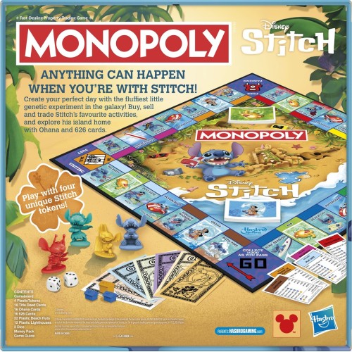 hasbro gaming monopoly disney stitch edition G0388 5010996443540