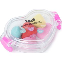 Yolo Flavored Erasers - Hearts 90809 7290115011456