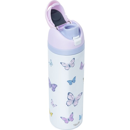 Yolo Metal Thermos 2 in 1 700ml – Butterflies 90593 7290122395396