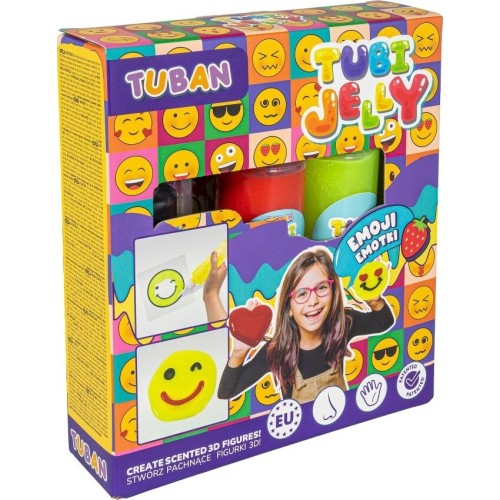 Tuban Σετ Tubi Jelly Emoji για Δημιουργία 3D Φιγούρων gel - 3 Χρώματα TU3837 5901087038373