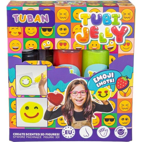 Tuban Σετ Tubi Jelly Emoji για Δημιουργία 3D Φιγούρων gel - 3 Χρώματα TU3837 5901087038373