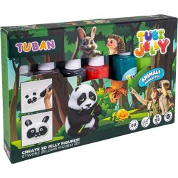 Tuban Tubi Jelly Animals Set for Creating 3D Gel Figures - 6 Colors TU3326 5901087033262