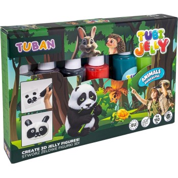 Tuban Tubi Jelly Animals Set for Creating 3D Gel Figures - 6 Colors TU3326 5901087033262