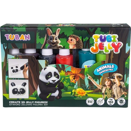 Tuban Σετ Tubi Jelly Ζώα για Δημιουργία 3D Φιγούρων gel - 6 Χρώματα TU3326 5901087033262