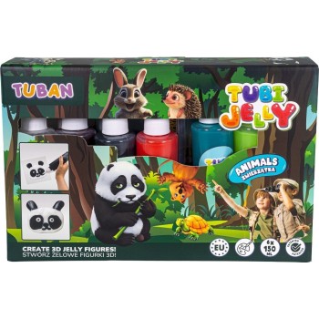 Tuban Σετ Tubi Jelly Ζώα για Δημιουργία 3D Φιγούρων gel - 6 Χρώματα TU3326 5901087033262