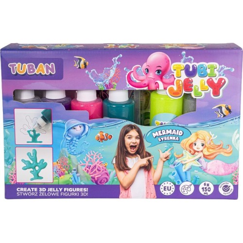 Tuban Tubi Jelly Mermaid Set for Creating Gel Figures - 6 Colors TU3322 5901087033224