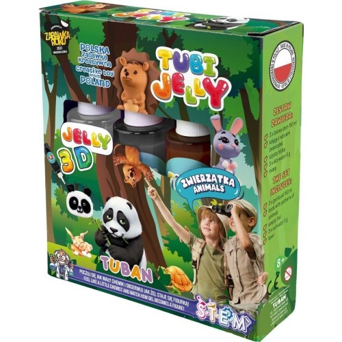 Tuban Tubi Jelly Animals Set for Creating 3D Gel Figures - 3 Colors TU3320 5901087033200