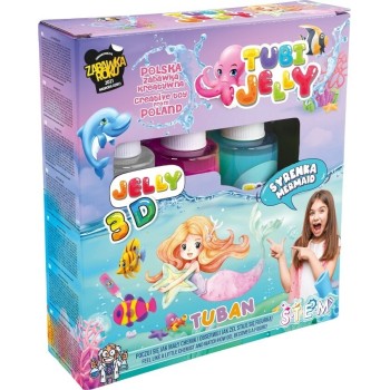 Tuban Σετ Tubi Jelly Γοργόνες για Δημιουργία 3D Φιγούρων gel - 3 Χρώματα TU3316 5901087033163