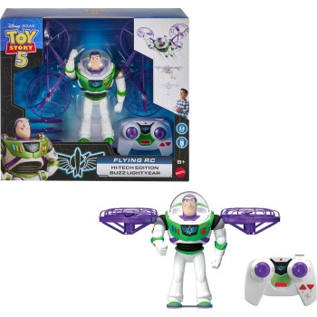 Mattel Disney and Pixar Toy Story 5 Flying RC Hi-tech Edition Buzz Lightyear Action Figure Remote Controlled JKV53 194735356584