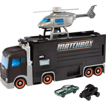 Mattel Matchbox Transforming Mobile Command, Large-scale Vehicle With Helicopter & 2 Toy Cars From the Movie JJB32 194735338795