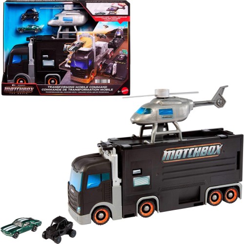 Mattel Matchbox Transforming Mobile Command, Large-scale Vehicle With Helicopter & 2 Toy Cars From the Movie JJB32 194735338795