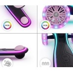 Kinderkraft παιδικό πατίνι led αναδιπλούμενο με κάθισμα raket up τρίτροχο ροζ KRRAUP00PNK0000 5902533930036
