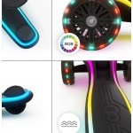 Kinderkraft παιδικό πατίνι led αναδιπλούμενο με κάθισμα raket up τρίτροχο μαύρο KRRAUP00BLK0000 5902533930029