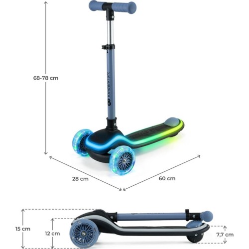 Folding Scooter Kinderkraft - Raket, Blue KRRAKE00BLU0000 5902533927791