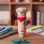 Legami 2-in-1 Soft Silicone Pencil Case - Kawaii - Golden golden KA0025 8052694123949