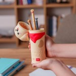 Legami 2-in-1 Soft Silicone Pencil Case - Kawaii - Golden golden KA0025 8052694123949