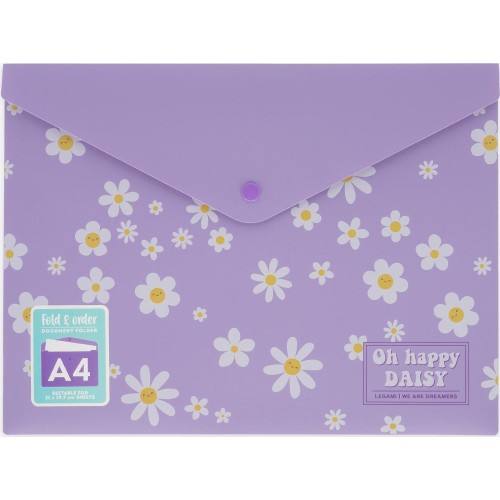 Legami Document Folder - Fold and Order - Daisy daisy PFB0001 8052694123475