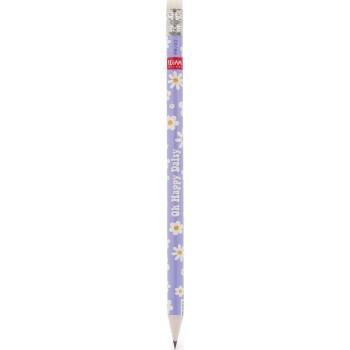 Legami Recycled Paper Pencil - I Used to be a Newspaper - Daisy daisy lilac SCV0073 8052694123581