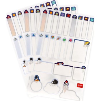 Legami Adhesive Labels With Protective Film - My Name Is... - Space space STK0003 8052694129866