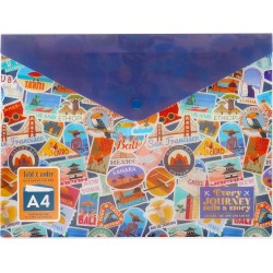 Legami Document Folder - Fold and Order - Travel Stickers travel stickers PFB0003 8052694123499