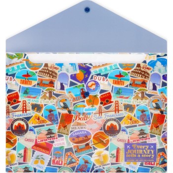 Legami φάκελος εγγράφων α4 fold & order travel stickers PFB0003 8052694123499